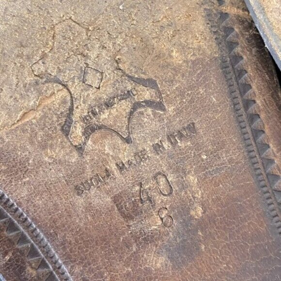 Vintage Pegabo Black Leather Monk Strap Dress Shoes 40 - Picture 9 of 12